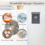 Magnetic Lint Bin with Brush for Laundry Room