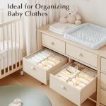 DIMJ Set of 4 Fabric Drawer Organizer Bins