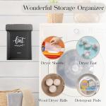 Magnetic Lint Bin with Brush for Laundry Room