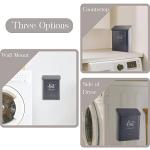 Magnetic Lint Bin with Brush for Laundry Room