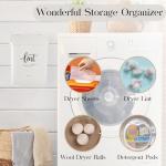 Magnetic Lint Bin with Brush for Laundry Room