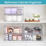 Vtopmart 2 Pack Stackable Clear Storage Bins