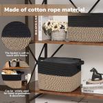 Goodpick Black Woven Storage Basket for Organizing