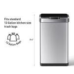 EKO Mirage-T Touchless 50L Stainless Steel Trash Can