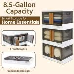 Quik Box - 8.5 Gallon Stackable Storage Bin with Wheels