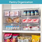 Vtopmart 2 Pack Stackable Clear Storage Bins