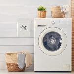 Magnetic Lint Bin with Brush for Laundry Room