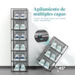 Clear Stackable Shoe Storage Bins - 12 Pack