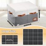 Foldable Shoe Organizer Bins with Lids, 16 Pairs