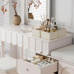 DIMJ 12-Pack Fabric Drawer Organizers - Beige