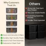 Quik Box - 8.5 Gallon Stackable Storage Bin with Wheels