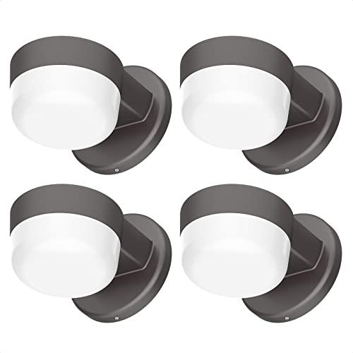 TIERONE LED Wall Pack Light with Photocell - 4 Pack