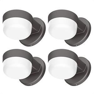 TIERONE LED Wall Pack Light with Photocell - 4 Pack