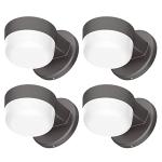 TIERONE LED Wall Pack Light with Photocell - 4 Pack