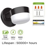 TIERONE LED Wall Pack Light with Photocell - 4 Pack