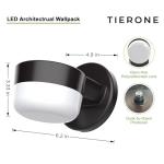 TIERONE LED Wall Pack Light with Photocell - 4 Pack