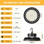 100W LED High Bay Light 4-Pack, Dimmable