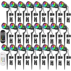 HIBOITEC 12W RGBW Low Voltage Landscape Lights