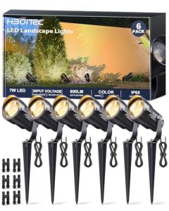 HIBOITEC 7W Low Voltage LED Landscape Spotlight Kit
