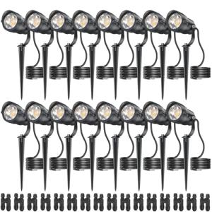 HIBOITEC Low Voltage LED Landscape Lights Kit 16 Pack