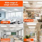 OKQ 2x4 LED Troffer Center Basket Light, 4 Pack