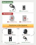 HIBOITEC 12W RGBW Low Voltage Landscape Lights