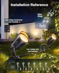 HIBOITEC 7W Low Voltage LED Landscape Spotlight Kit