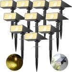 Katipeal 10-Pack Solar LED Spot Lights