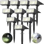 Katipeal 10-Pack Solar LED Spot Lights