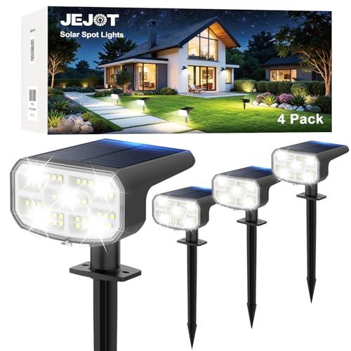 Solar Spot Lights, 4 Pack, Waterproof, Cool Light
