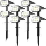 8 Pack Solar Spot Lights for Yard Outdoor Use