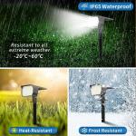 WENATY 12-Pack Solar Spot Lights Outdoor IP65