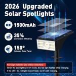 Katipeal 10-Pack Solar LED Spot Lights