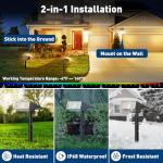 Katipeal 10-Pack Solar LED Spot Lights