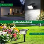 60 LED Solar Spot Lights with 3 Modes - 4 Pack