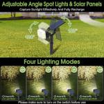 WENATY 102 LED Solar Spotlights - 8 Pack