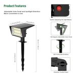 60 LED Solar Spot Lights with 3 Modes - 4 Pack
