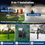 Katipeal 10-Pack Solar LED Spot Lights