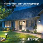 Solar Spot Lights, 4 Pack, Waterproof, Cool Light