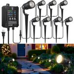 COLOER 8 Pack Low Voltage Landscape Lighting Kit