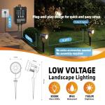 COLOER 8 Pack Low Voltage Landscape Lighting Kit