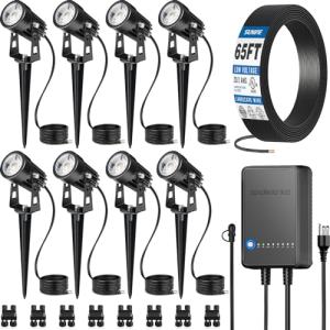SUNVIE 8-Pack LED Landscape Lighting Kit