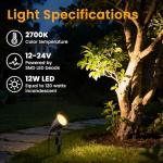 SOROP Low Voltage 12W LED Landscape Lighting Kit