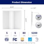 4Pack 2x2 LED Dimmable Troffer Lights