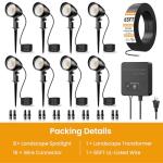 SOROP Low Voltage 12W LED Landscape Lighting Kit