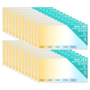 Aphyni 24 Pack 2x4 Dimmable LED Panel Lights