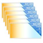 Dimmable 6 Pack 2x4 LED Flat Panel Lights