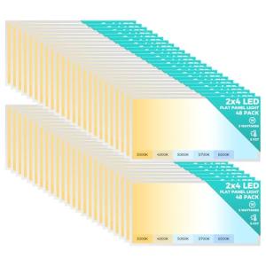 Aphyni 48-Pack 2x4 Dimmable LED Panel Lights