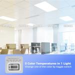 Aphyni 48-Pack 2x4 Dimmable LED Panel Lights