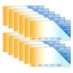 Dimmable 12-Pack 2x4 LED Flat Panel Lights